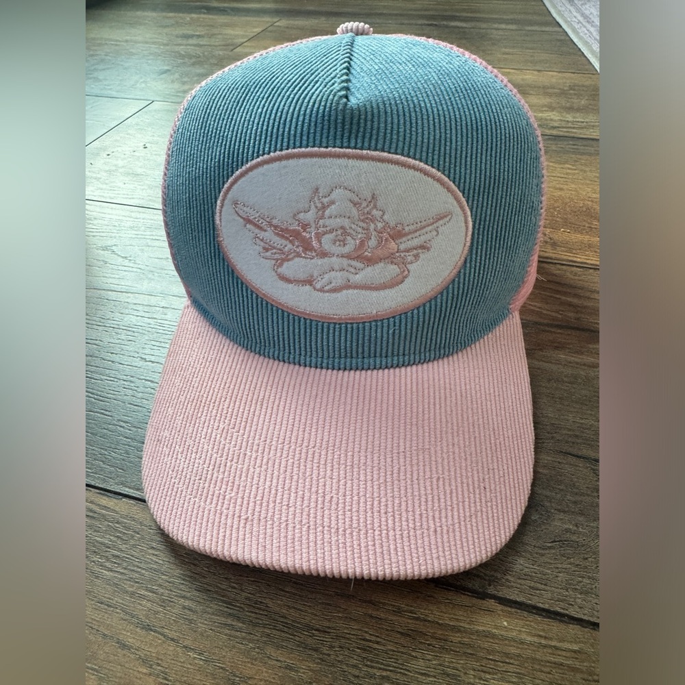 Boys Lie Blue & Pink Corduroy Trucker Hat